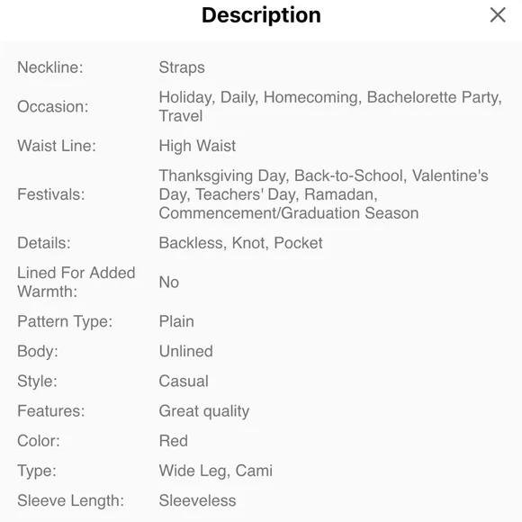 Burgundy Palazzo Jumpsuit with Smocked Bodice - Picture 3 of 5